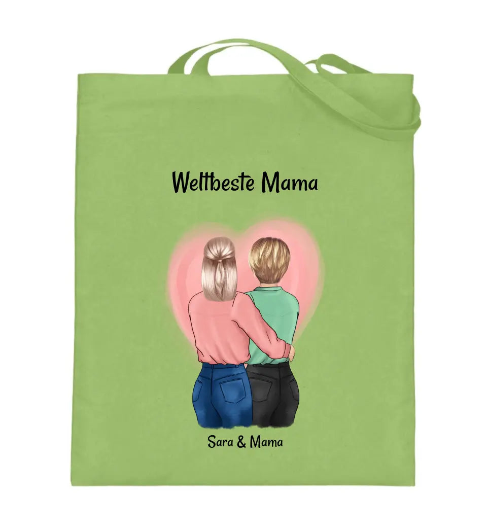 Mutter Tochter Jutebeutel Tasche Geschenk personalisiert - Cantty