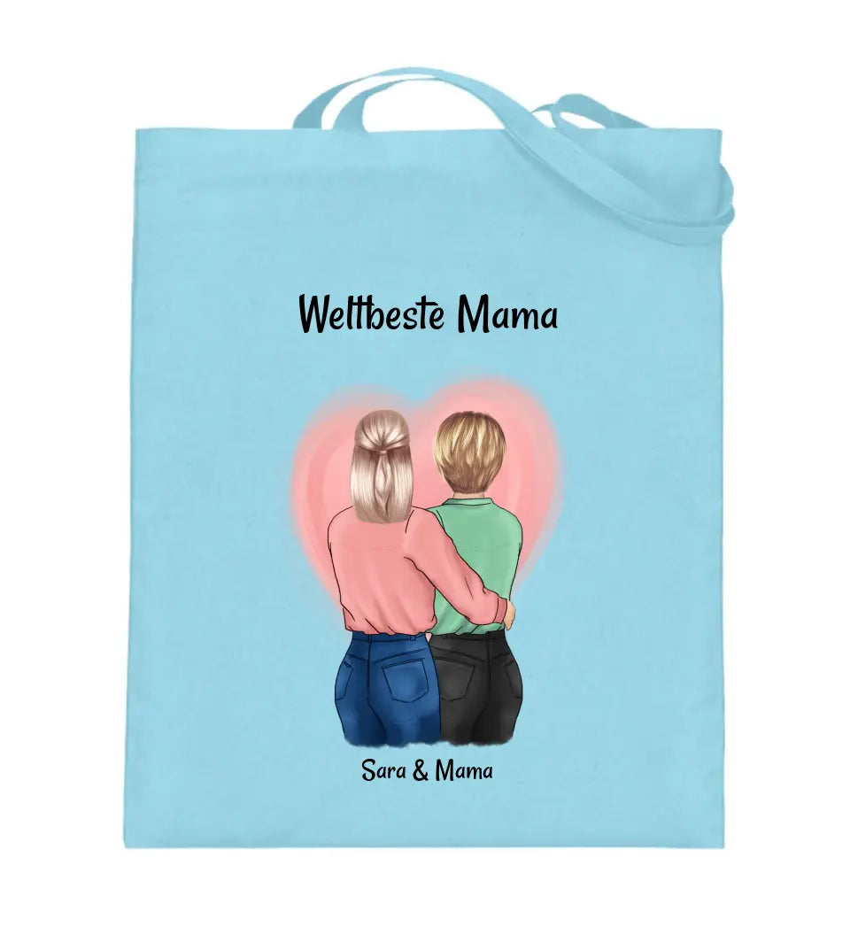 Mutter Tochter Jutebeutel Tasche Geschenk personalisiert - Cantty