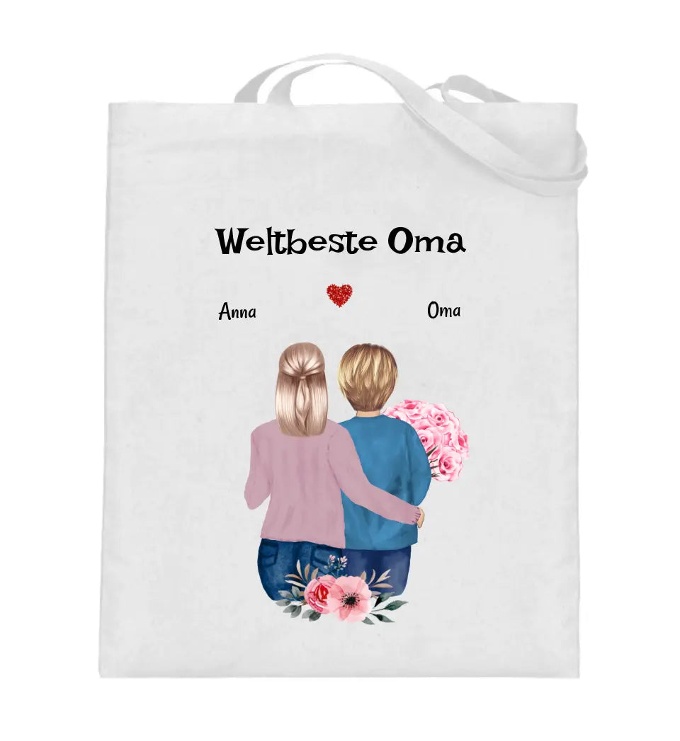 Oma Enkeltochter Jutebeutel Tasche Geschenk personalisiert - Cantty