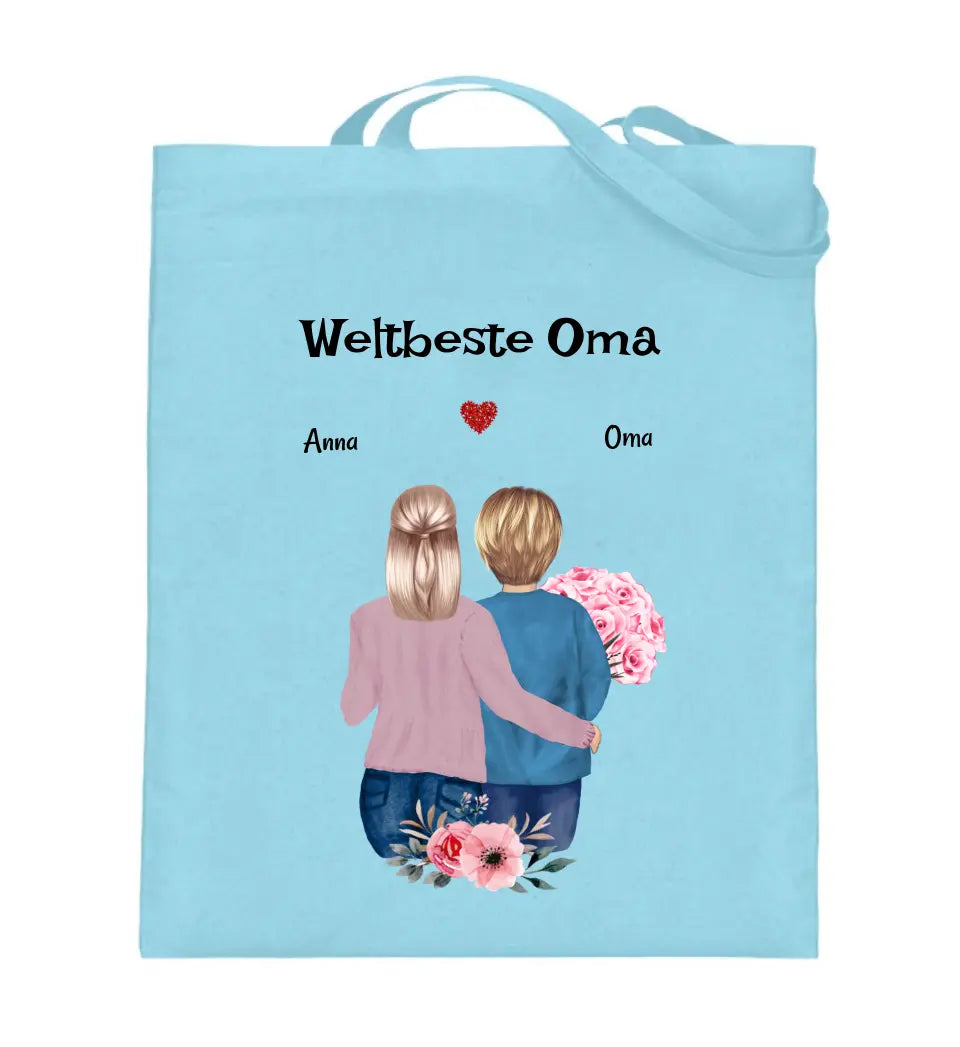 Oma Enkeltochter Jutebeutel Tasche Geschenk personalisiert - Cantty