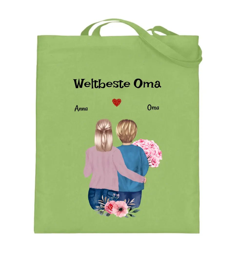 Oma Enkeltochter Jutebeutel Tasche Geschenk personalisiert - Cantty