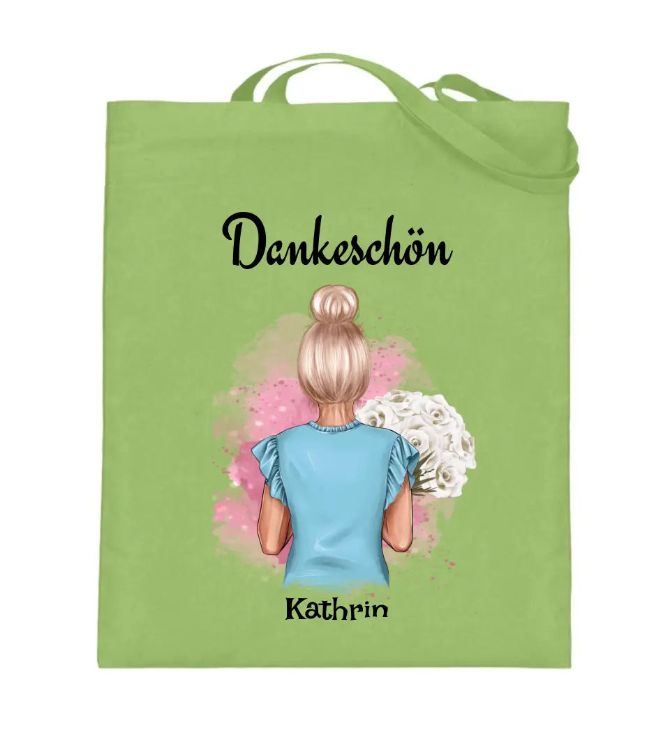 Erzieherin Jutebeutel Tasche Danke Geschenk personalisiert - Cantty