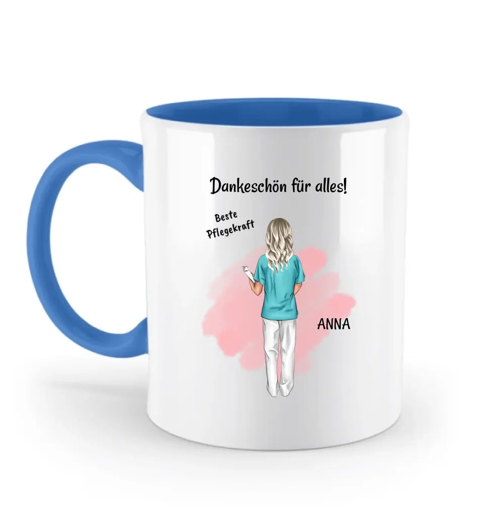 Pflegekraft Danke Tasse personalisiert - Cantty