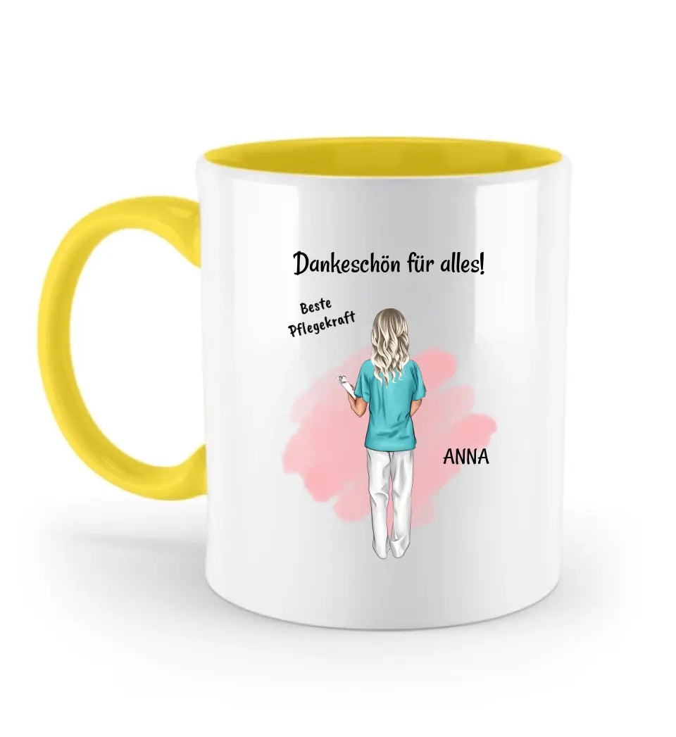 Pflegekraft Danke Tasse personalisiert - Cantty