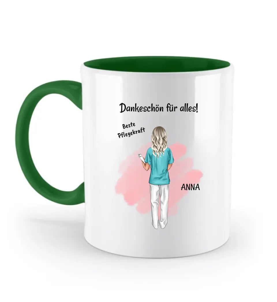 Pflegekraft Danke Tasse personalisiert - Cantty