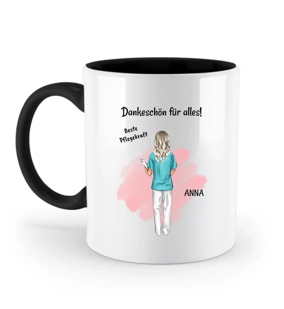 Pflegekraft Danke Tasse personalisiert - Cantty