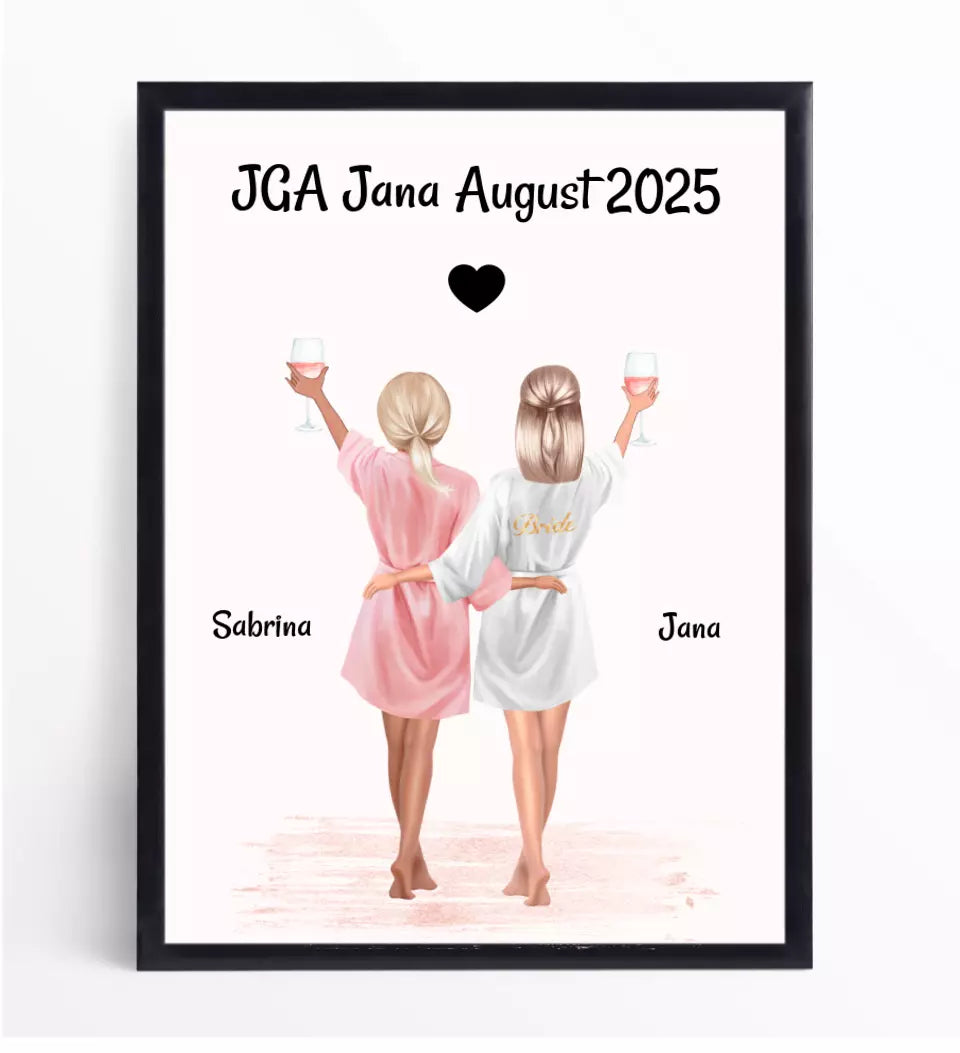 Personalisiertes Junggesellinnenabschied Bild – Einzigartiges Geschenk - Cantty