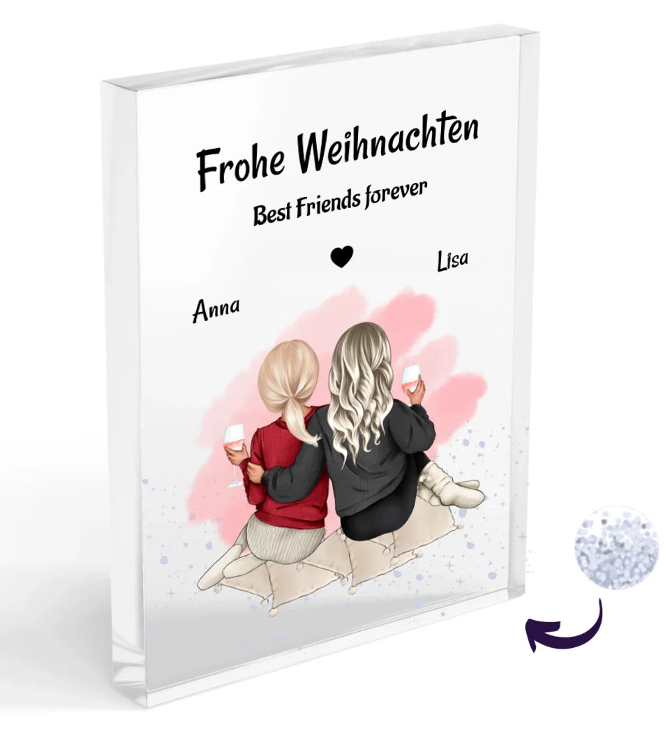 Beste Freundin Weihnachtsgeschenk Acrylglas personalisiert - Cantty