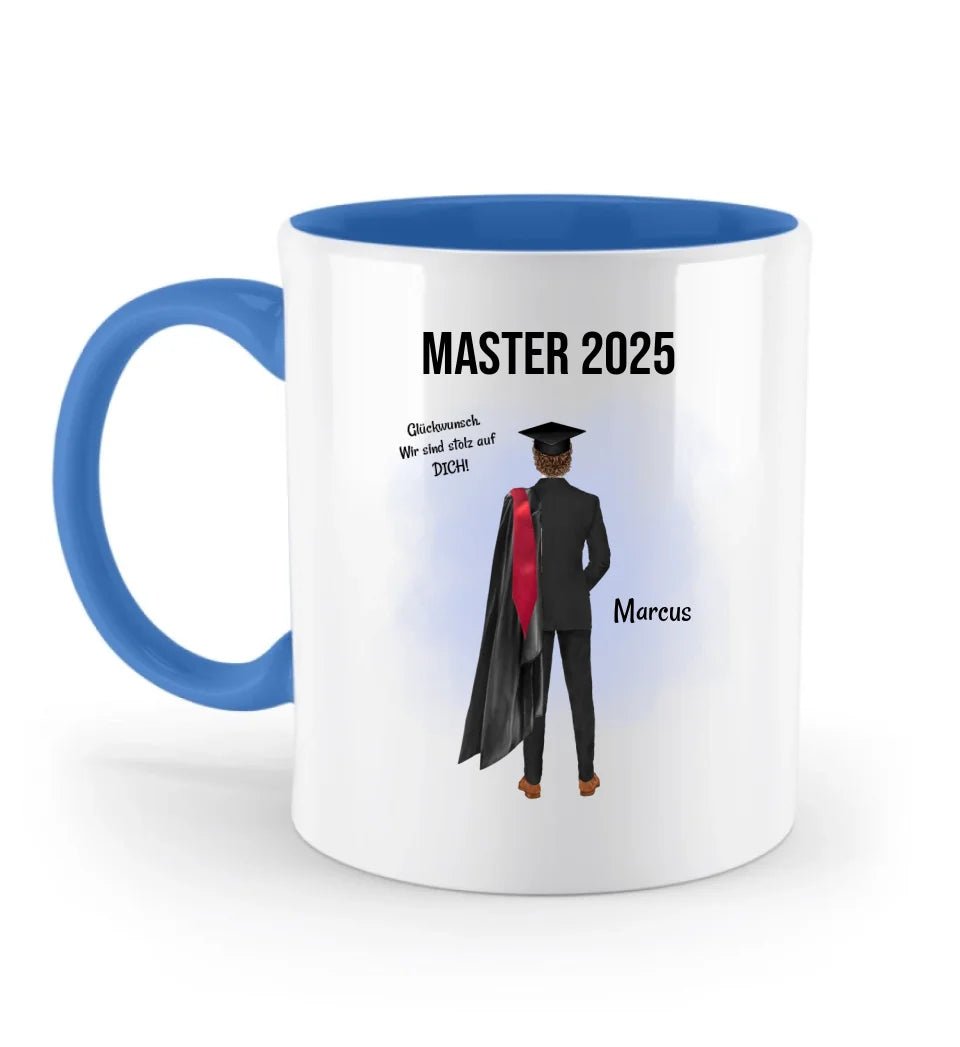 Abschlussgeschenk Mann Tasse Bachelor & Master - Cantty