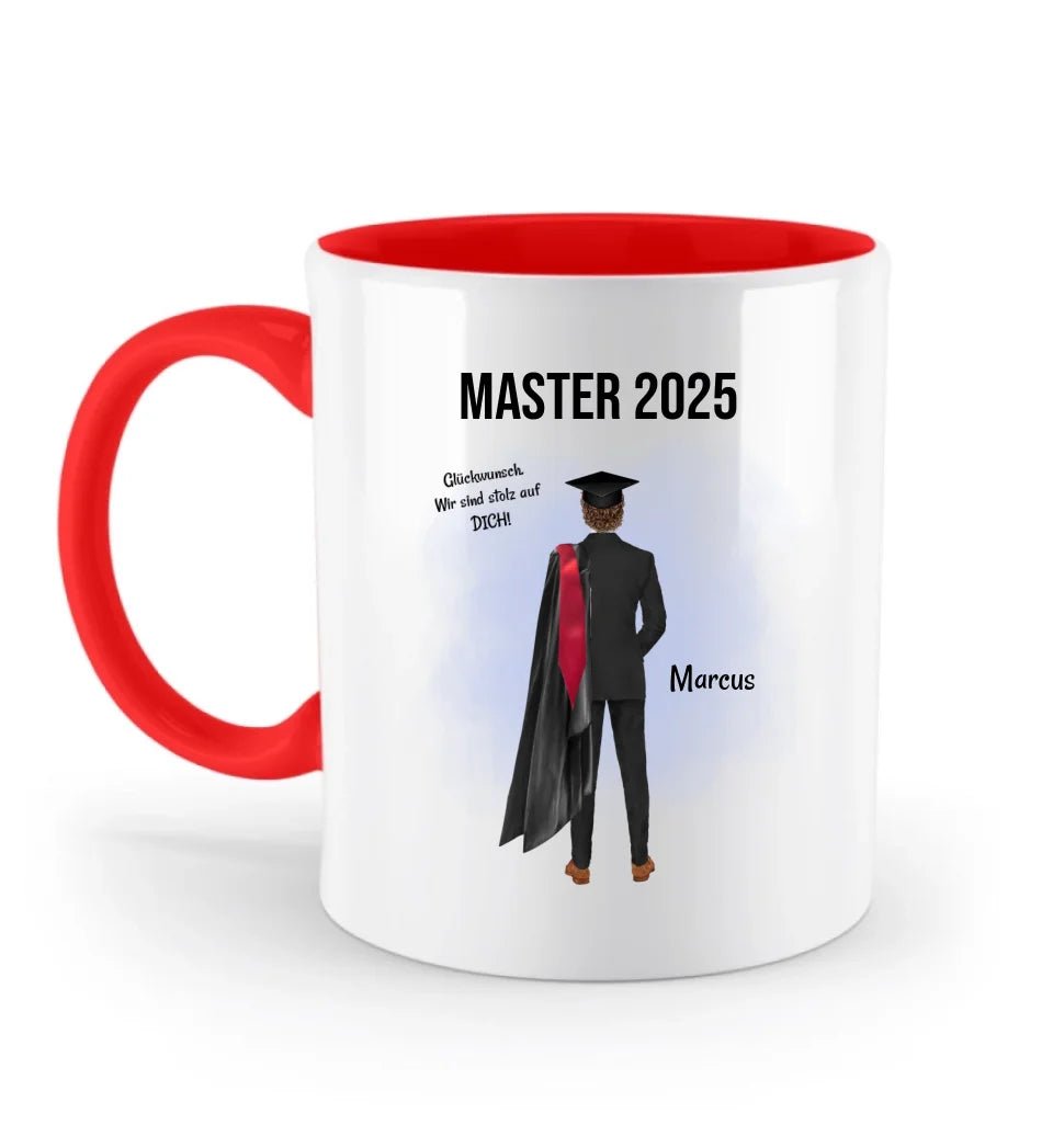 Abschlussgeschenk Mann Tasse Bachelor & Master - Cantty