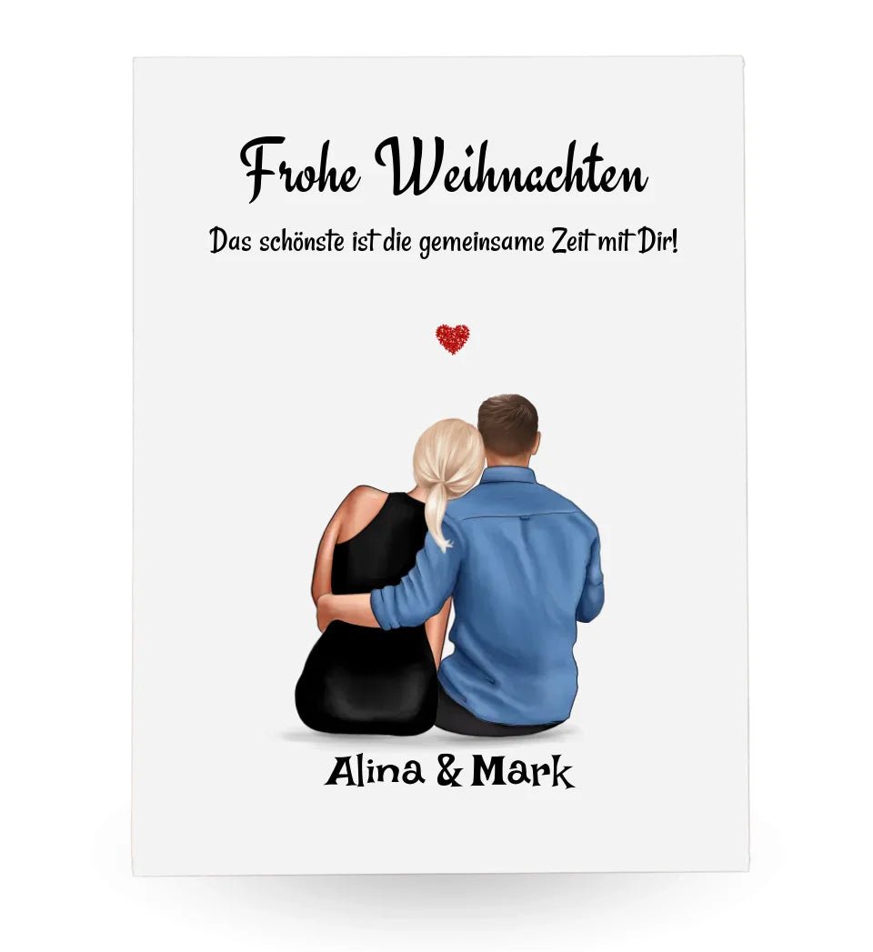 Acrylglas Freund Freundin Weihnachtsgeschenk personalisiert für Paare - Cantty