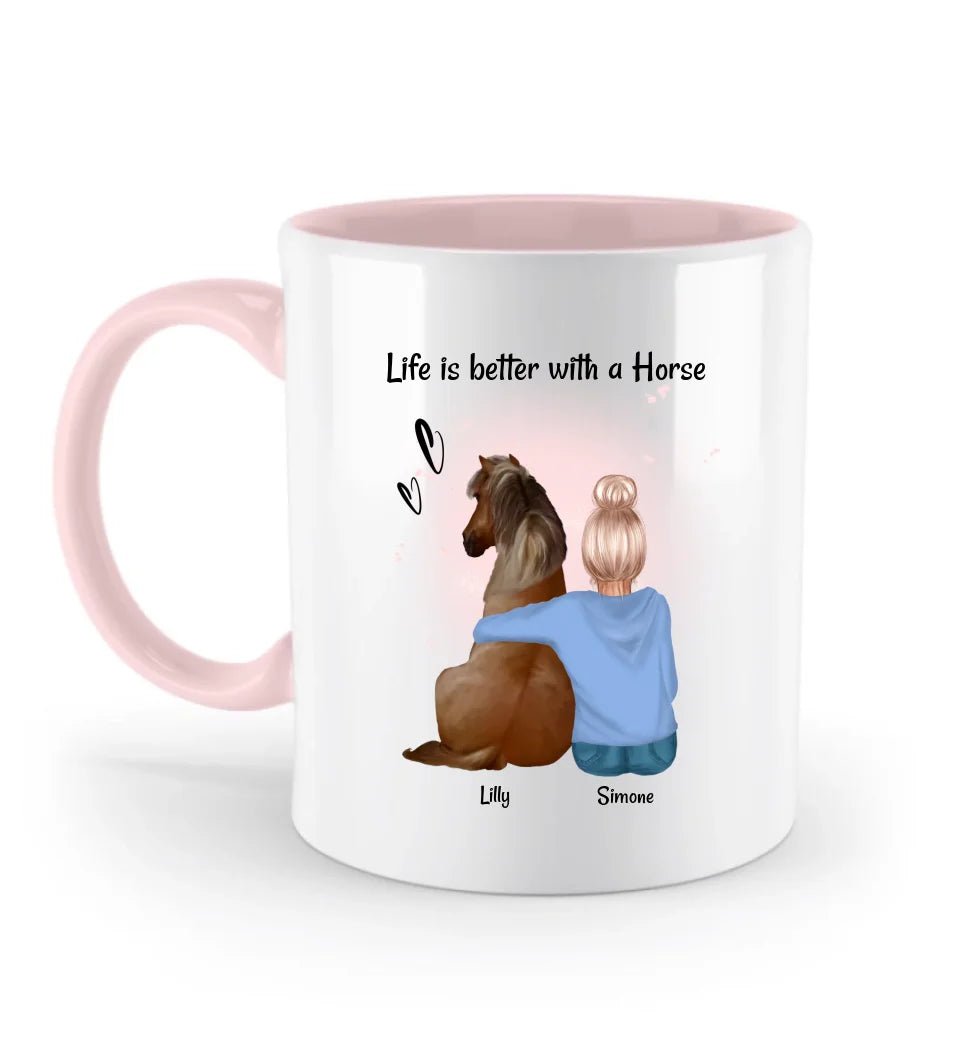 MĂ€dchen Pferd Tasse Pferdebesitzerin Geschenk personalisiert - Cantty