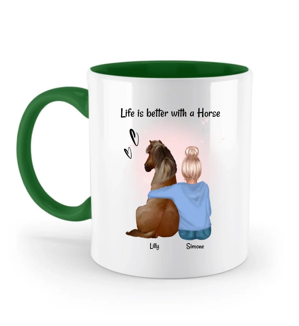 MĂ€dchen Pferd Tasse Pferdebesitzerin Geschenk personalisiert - Cantty