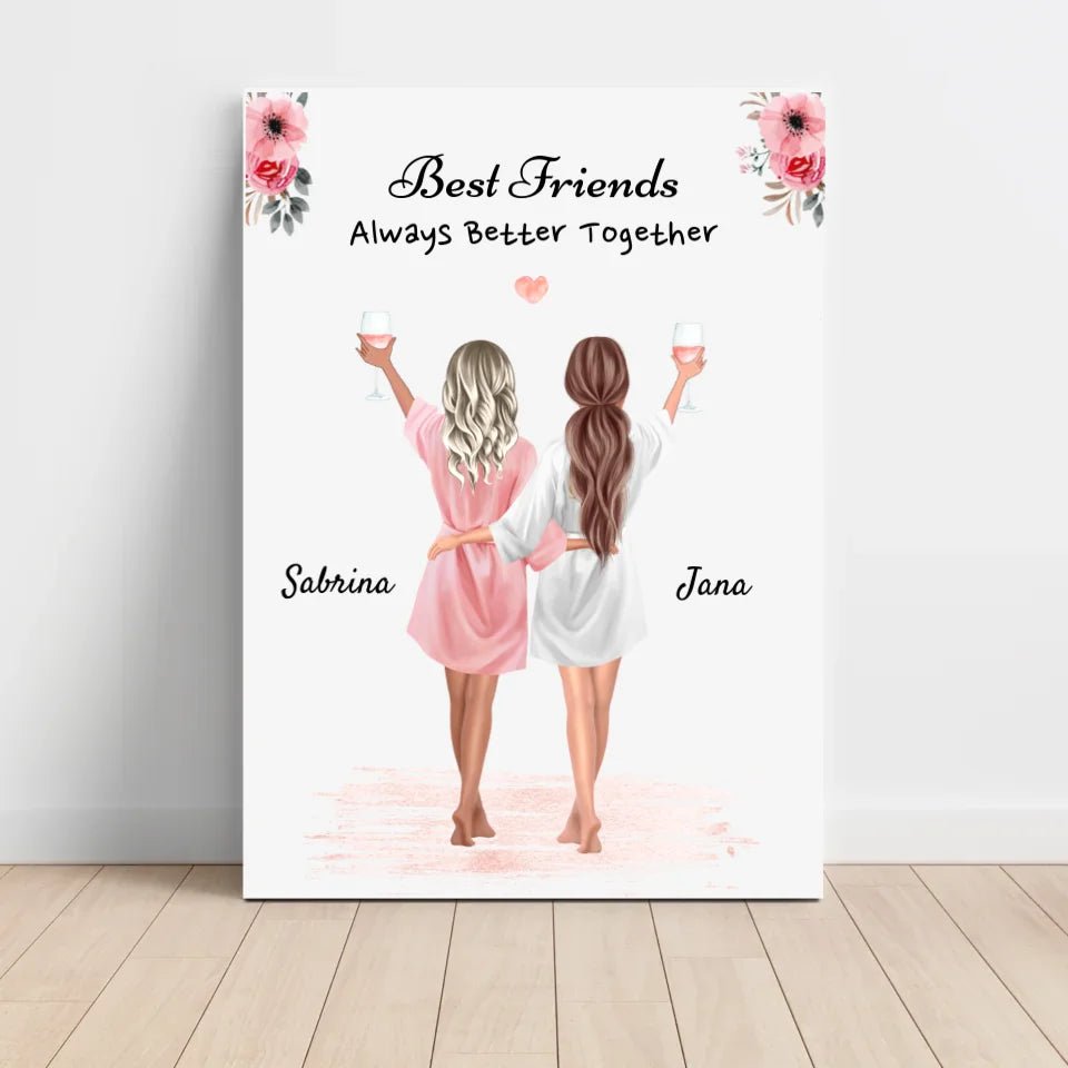 Personalisiertes JGA Poster für Brautjungfer, Trauzeugin & Braut – Einzigartiges Freundinnen - Geschenk - Cantty