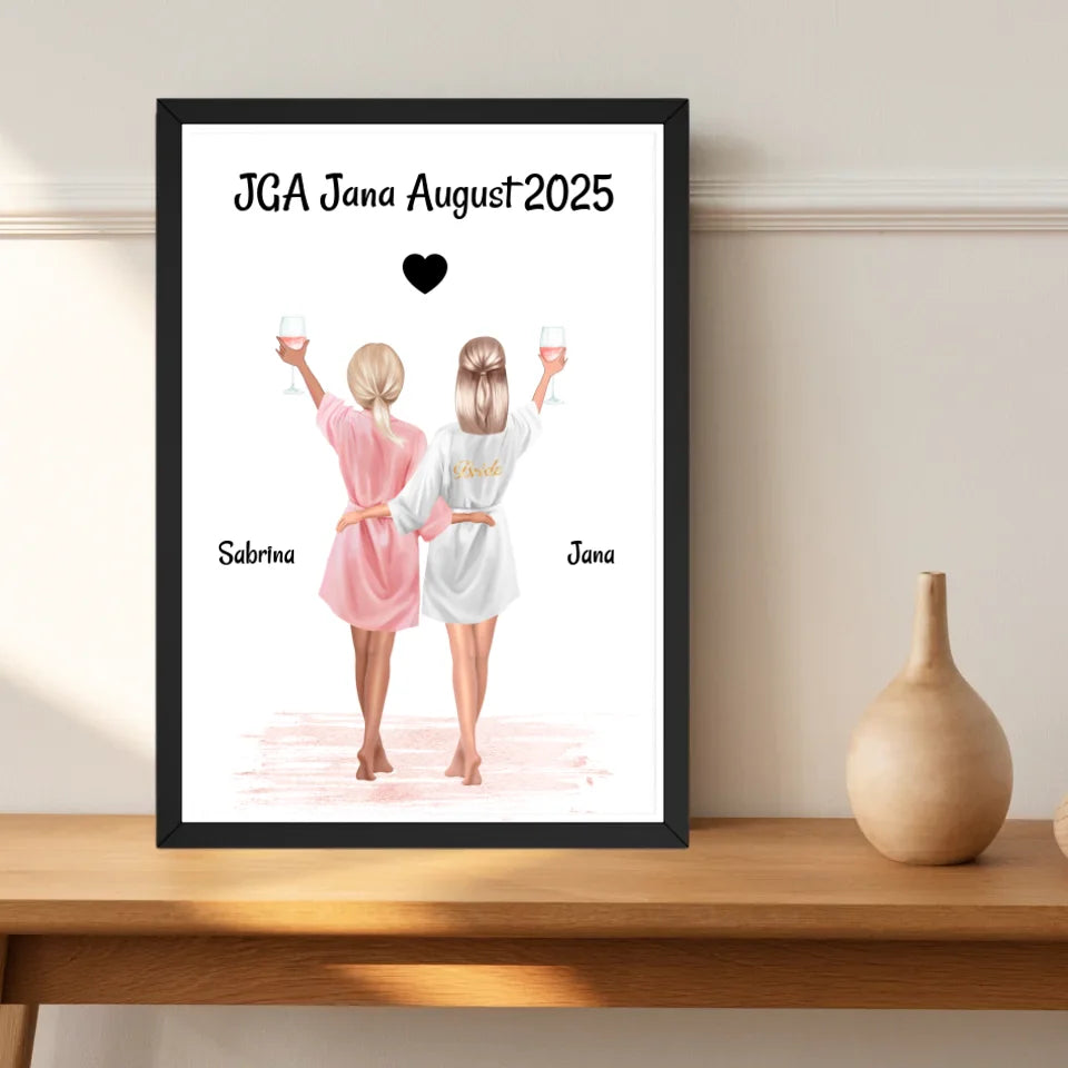 Personalisiertes Junggesellinnenabschied Bild – Einzigartiges Geschenk - Cantty