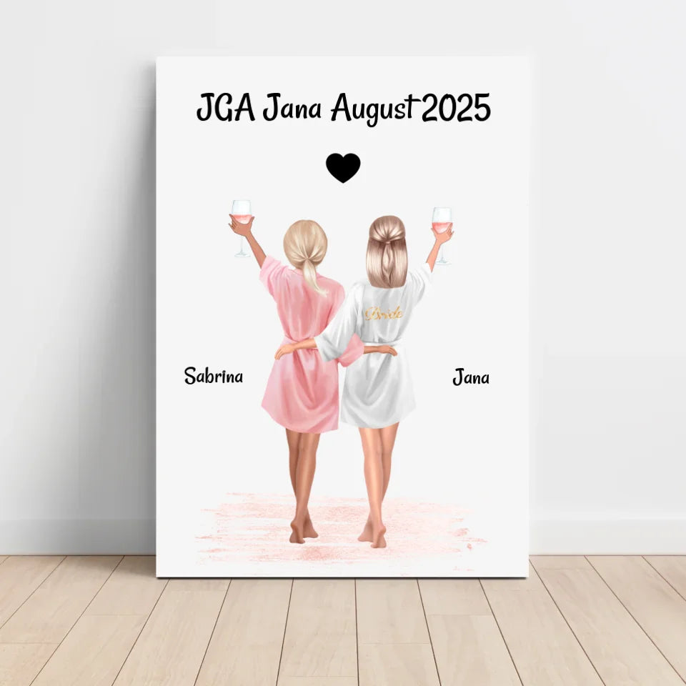 Personalisiertes Junggesellinnenabschied Bild – Einzigartiges Geschenk - Cantty