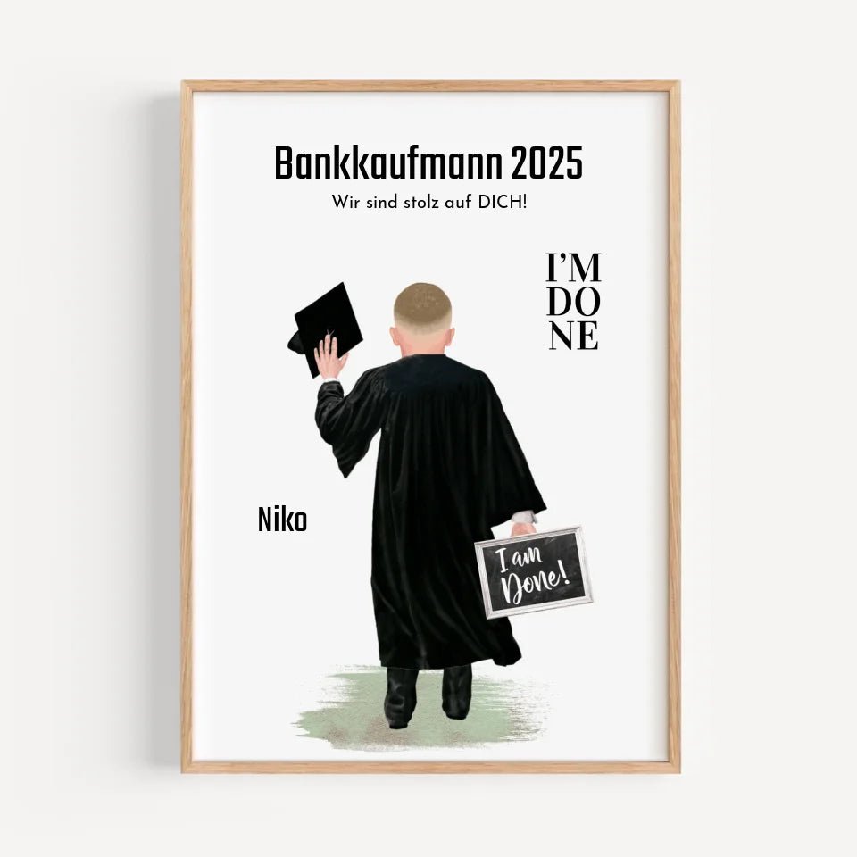 Abschlussgeschenk Ausbildung, Fortbildung, Lehre & Schule für Junge - Cantty