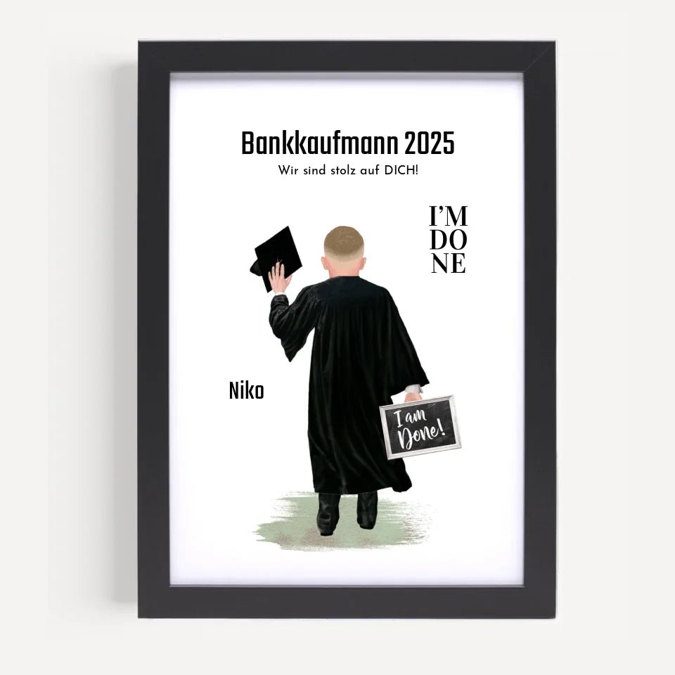 Abschlussgeschenk Ausbildung, Fortbildung, Lehre & Schule für Junge - Cantty
