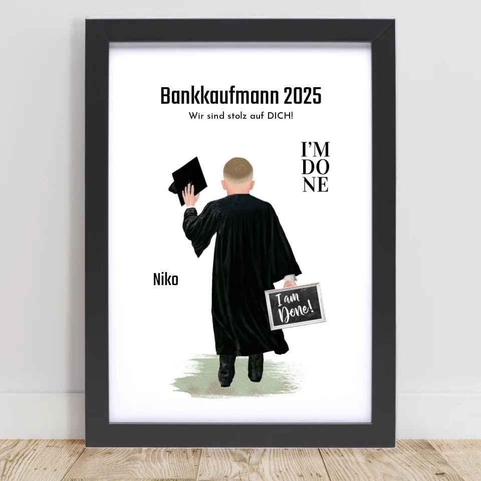 Abschlussgeschenk Ausbildung, Fortbildung, Lehre & Schule für Junge - Cantty