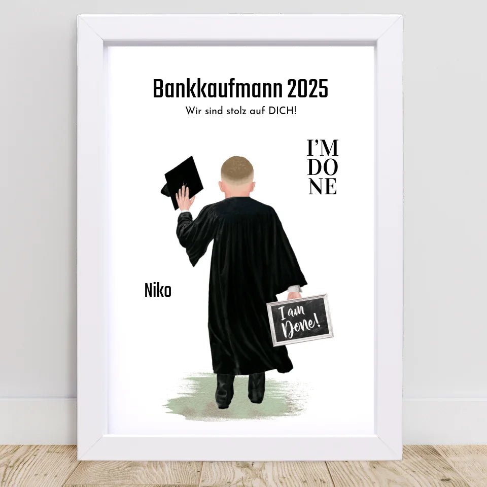 Abschlussgeschenk Ausbildung, Fortbildung, Lehre & Schule für Junge - Cantty