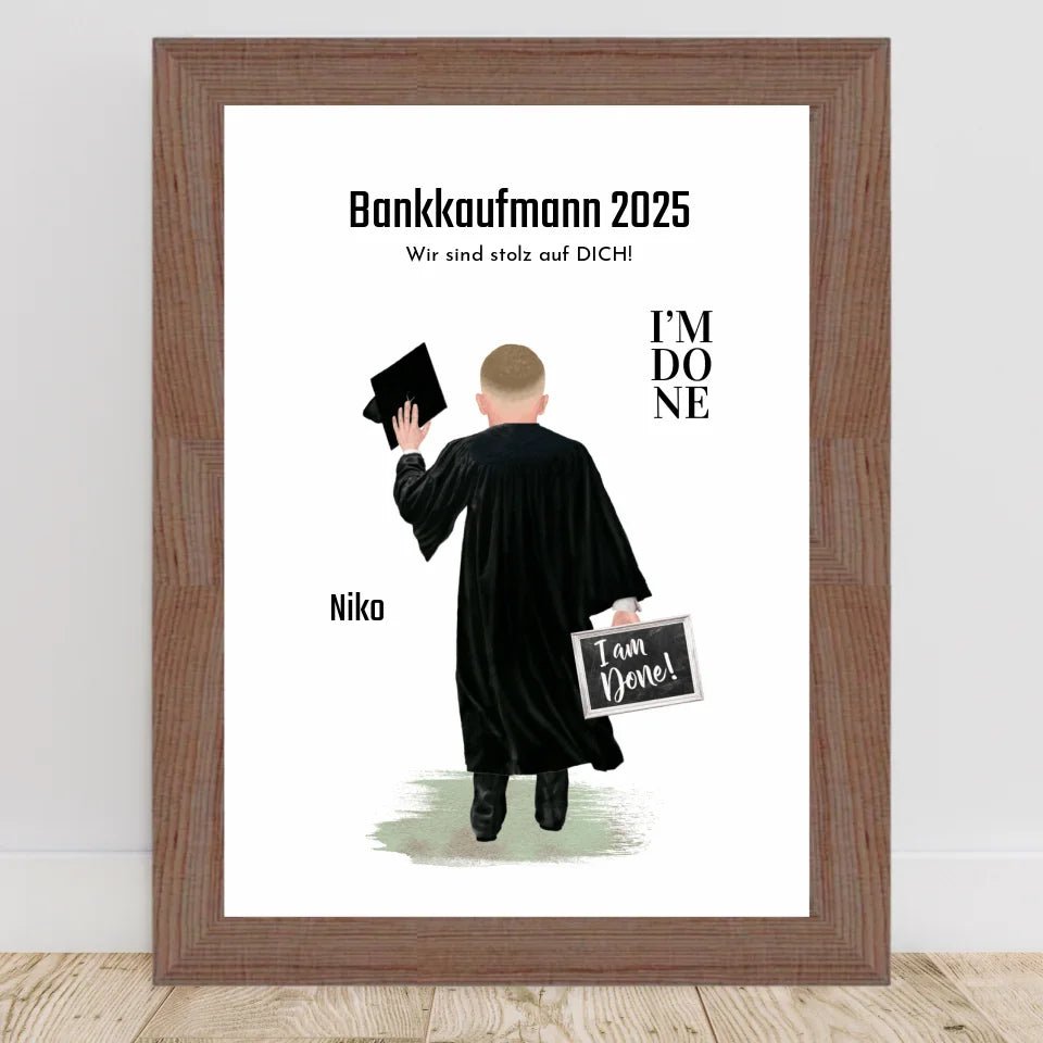 Abschlussgeschenk Ausbildung, Fortbildung, Lehre & Schule für Junge - Cantty