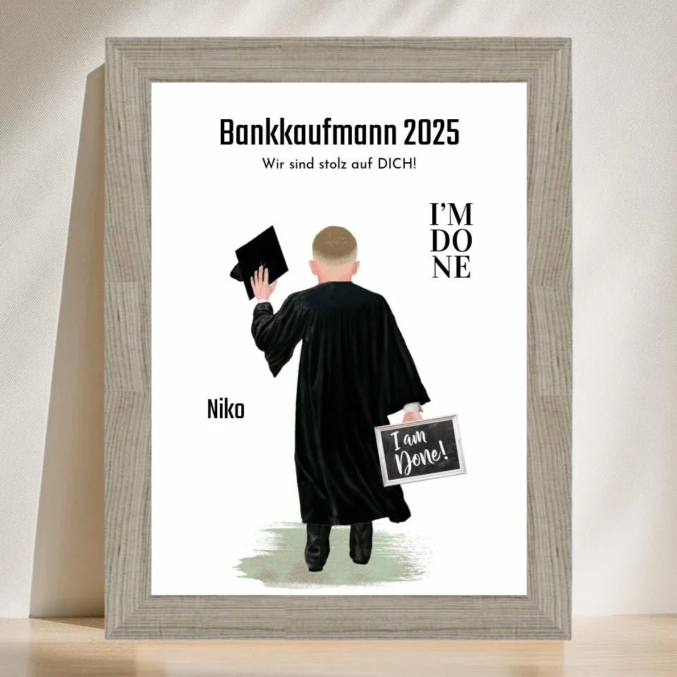 Abschlussgeschenk Ausbildung, Fortbildung, Lehre & Schule für Junge - Cantty