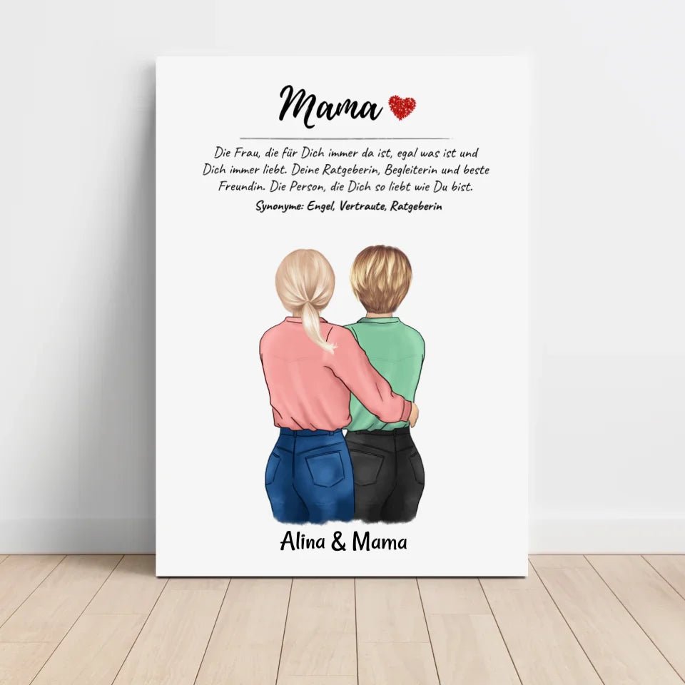 Geschenk Mutter Tochter Poster personalisiert - Cantty