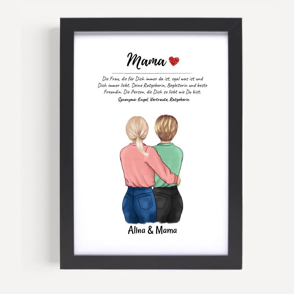 Geschenk Mutter Tochter Poster personalisiert - Cantty