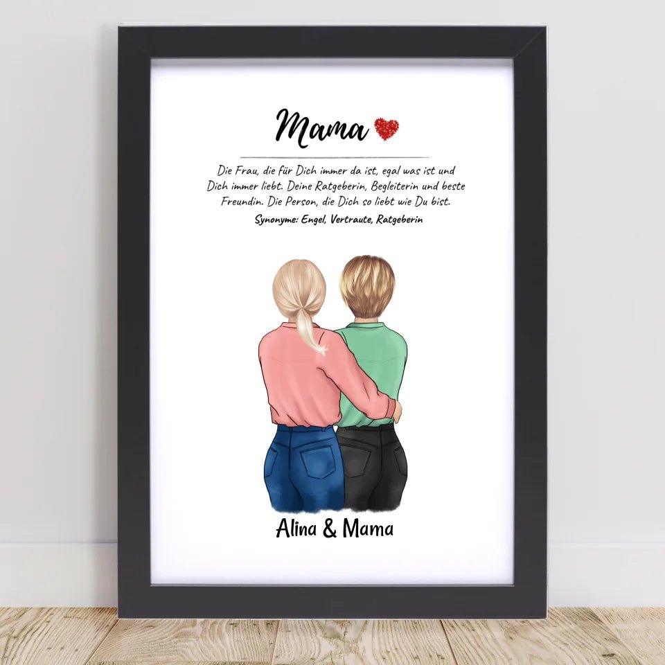 Geschenk Mutter Tochter Poster personalisiert - Cantty