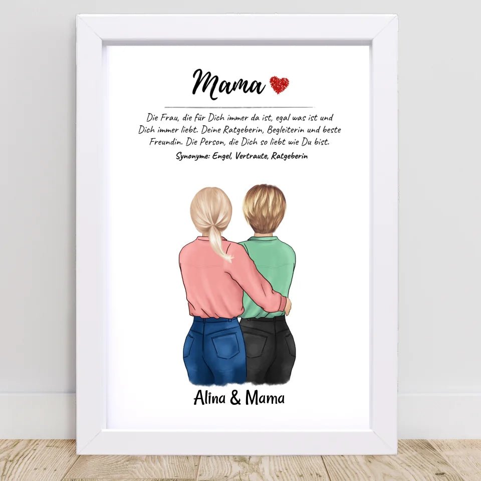 Geschenk Mutter Tochter Poster personalisiert - Cantty