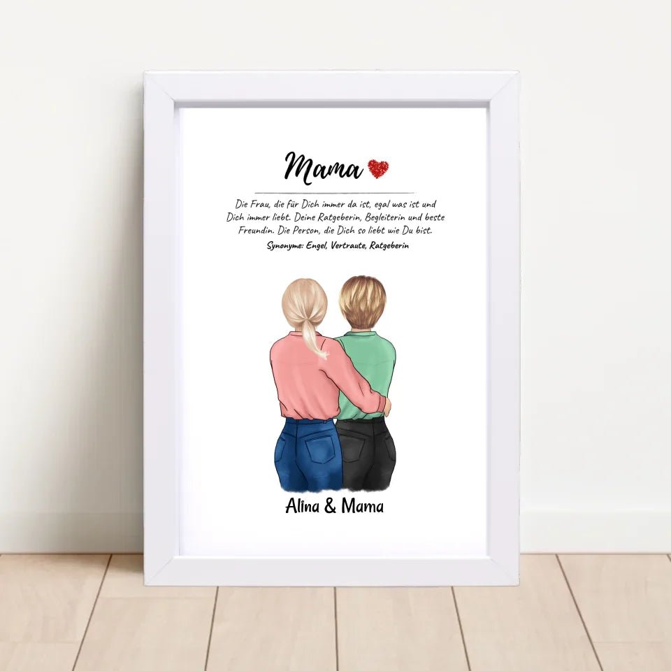 Geschenk Mutter Tochter Poster personalisiert - Cantty