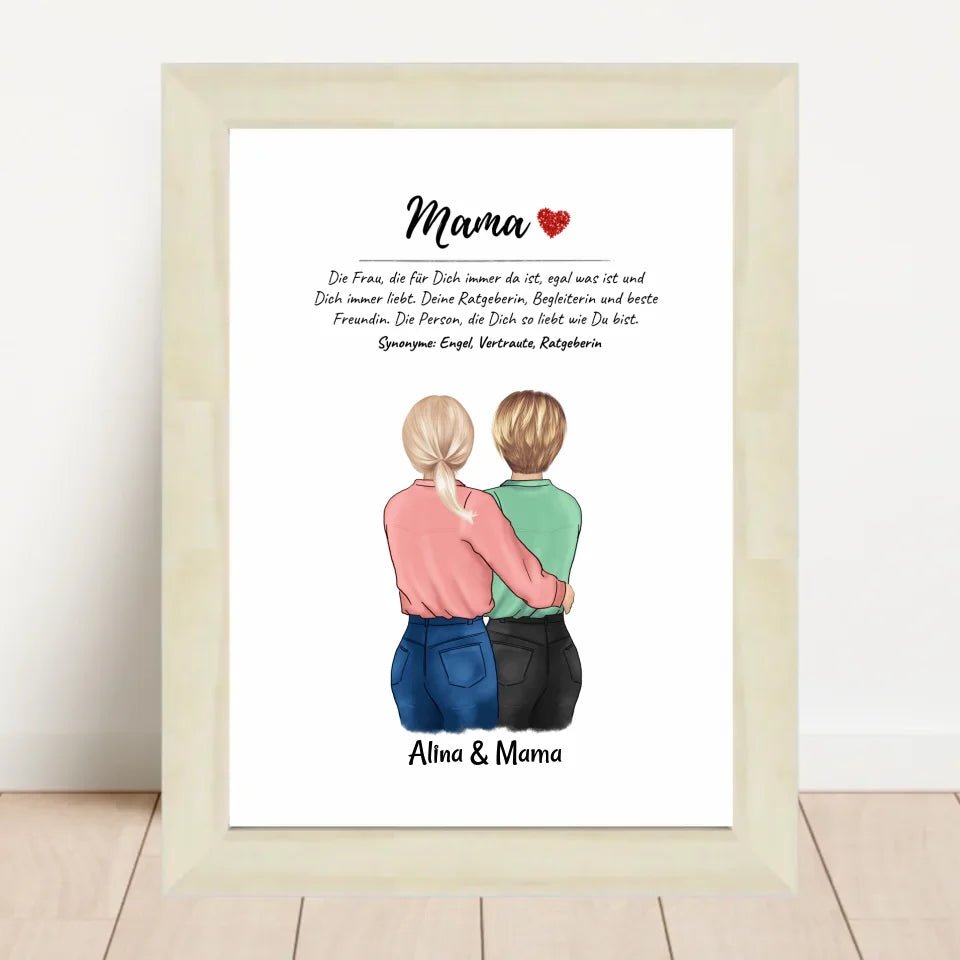 Geschenk Mutter Tochter Poster personalisiert - Cantty