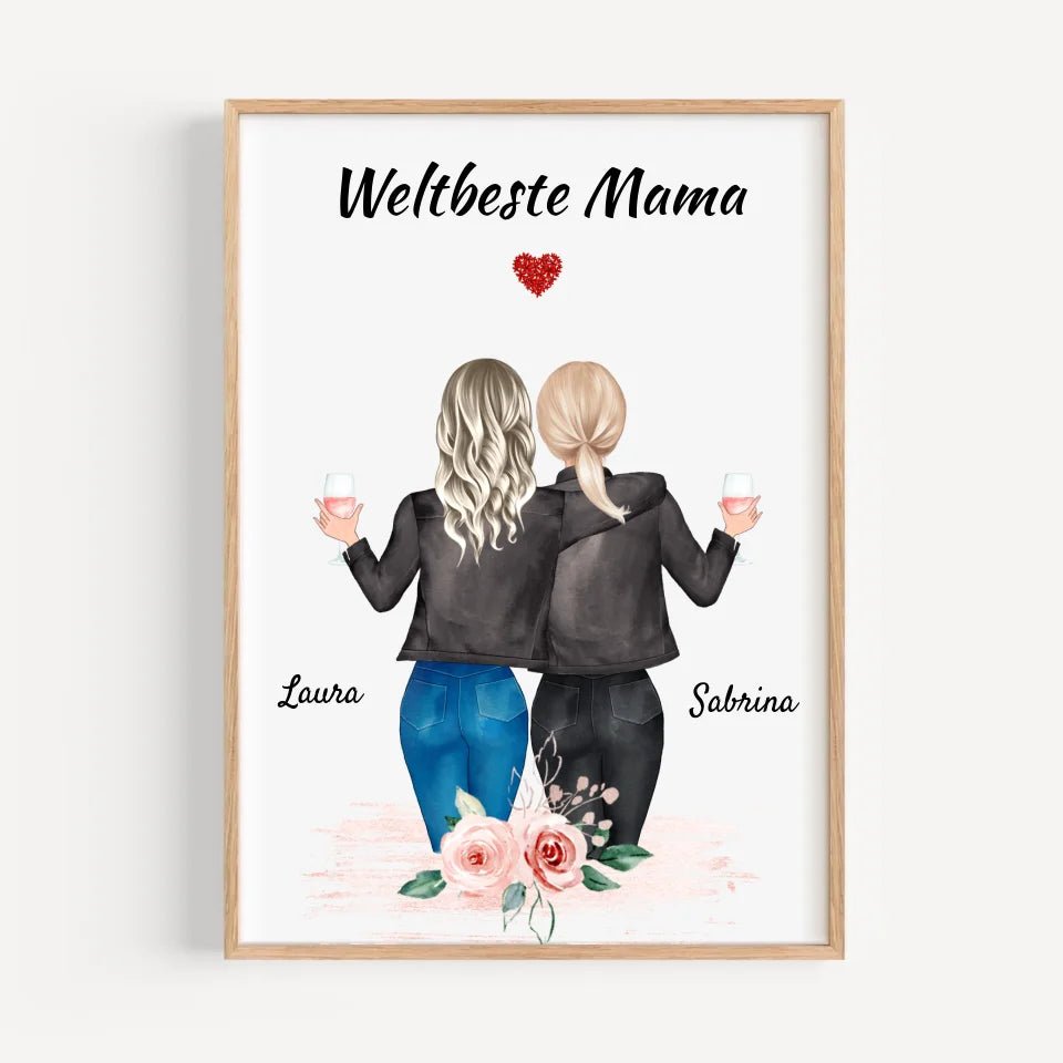 Geschenk Poster für Mutter und Tochter - Cantty