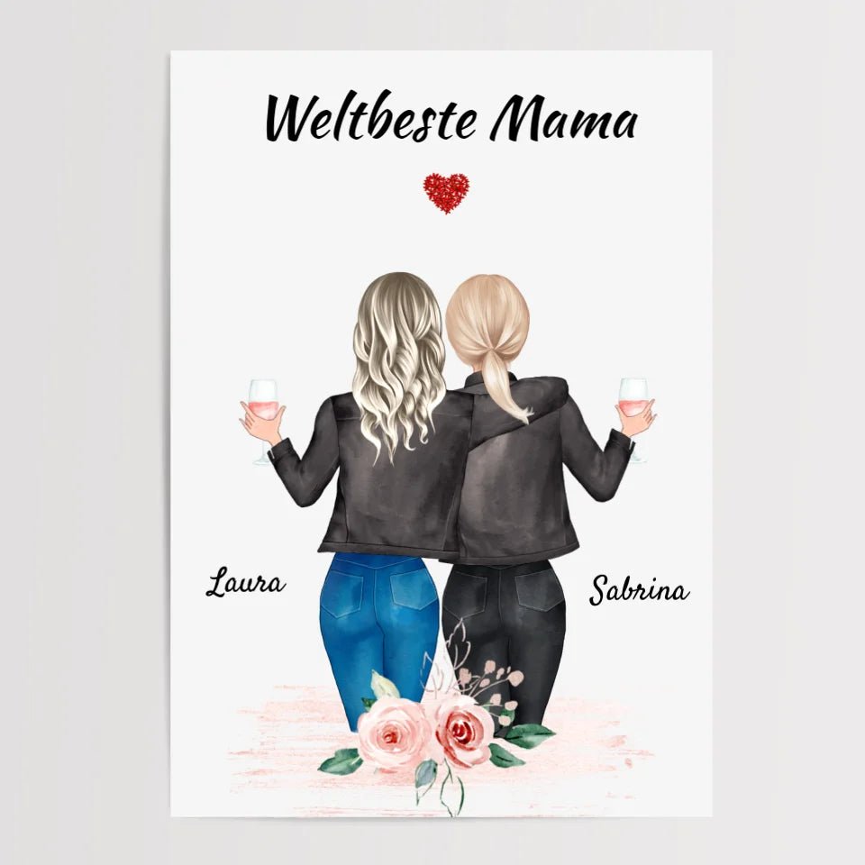 Geschenk Poster für Mutter und Tochter - Cantty