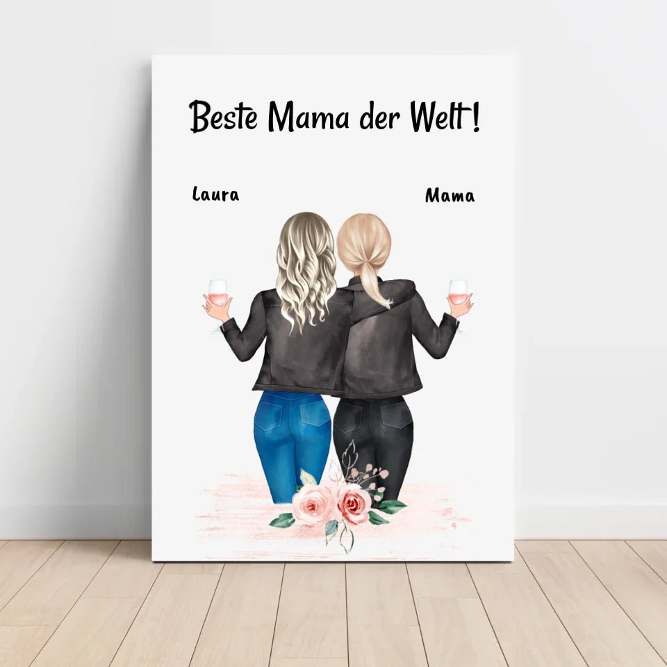 Geschenk Mutter Tochter Poster/Bild/Karte personalisiert - Cantty