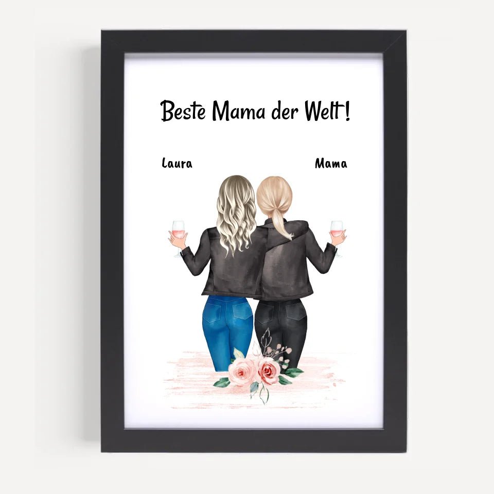 Geschenk Mutter Tochter Poster/Bild/Karte personalisiert - Cantty