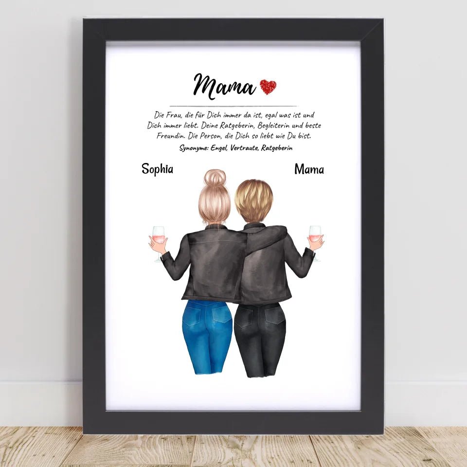 Geschenk Mama Tochter Bild personalisiert mit Mutter Definition - Cantty