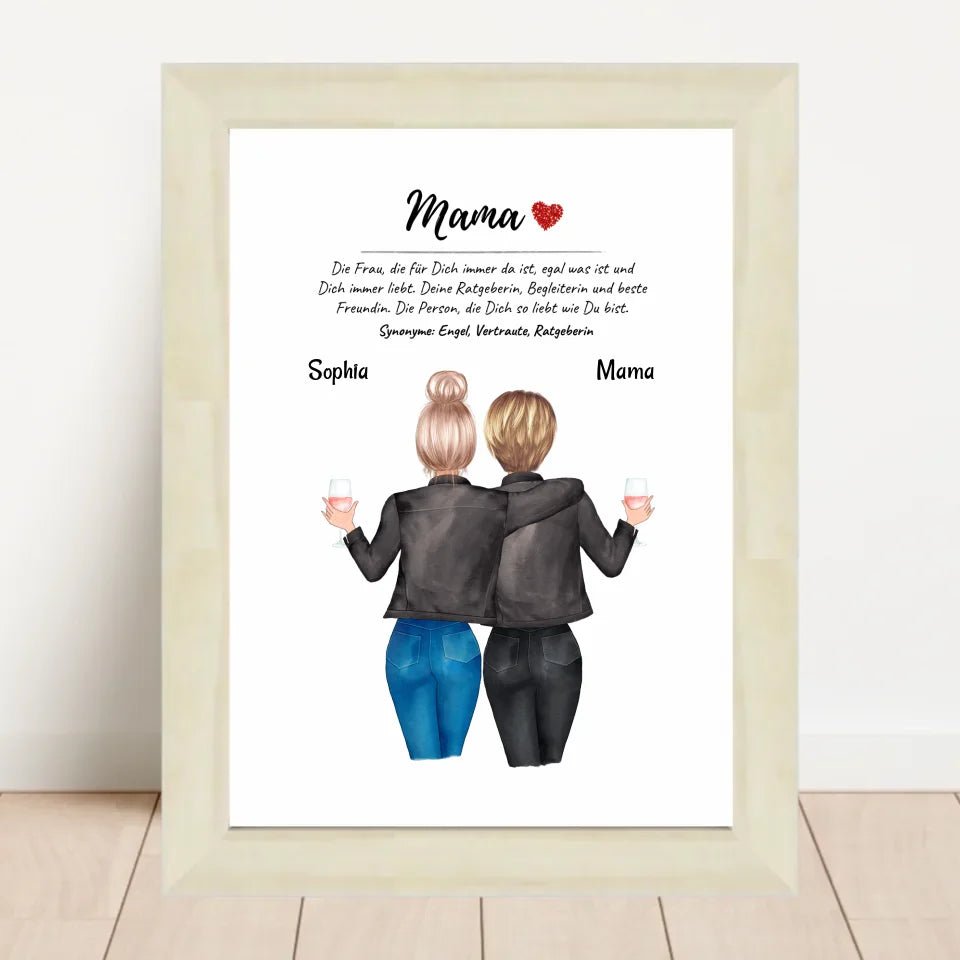 Geschenk Mama Tochter Bild personalisiert mit Mutter Definition - Cantty