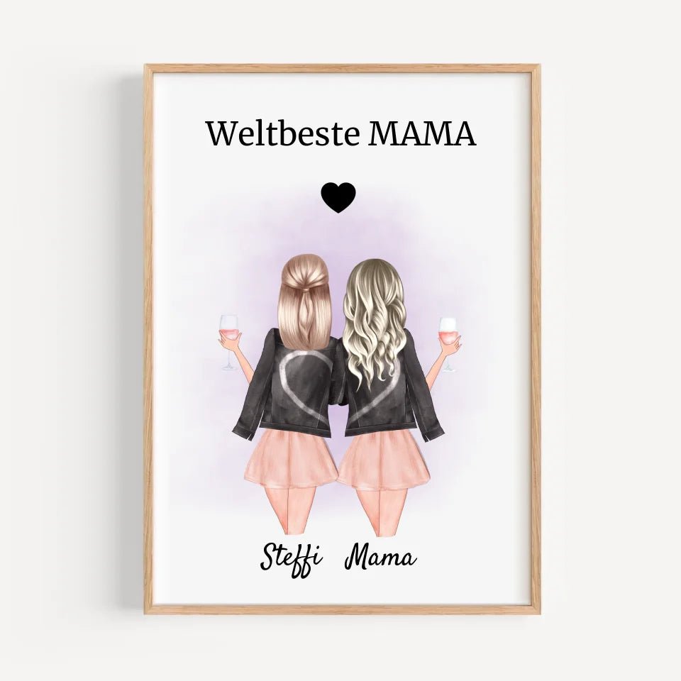 Bild Mutter Tochter Geschenkidee personalisiert - Cantty