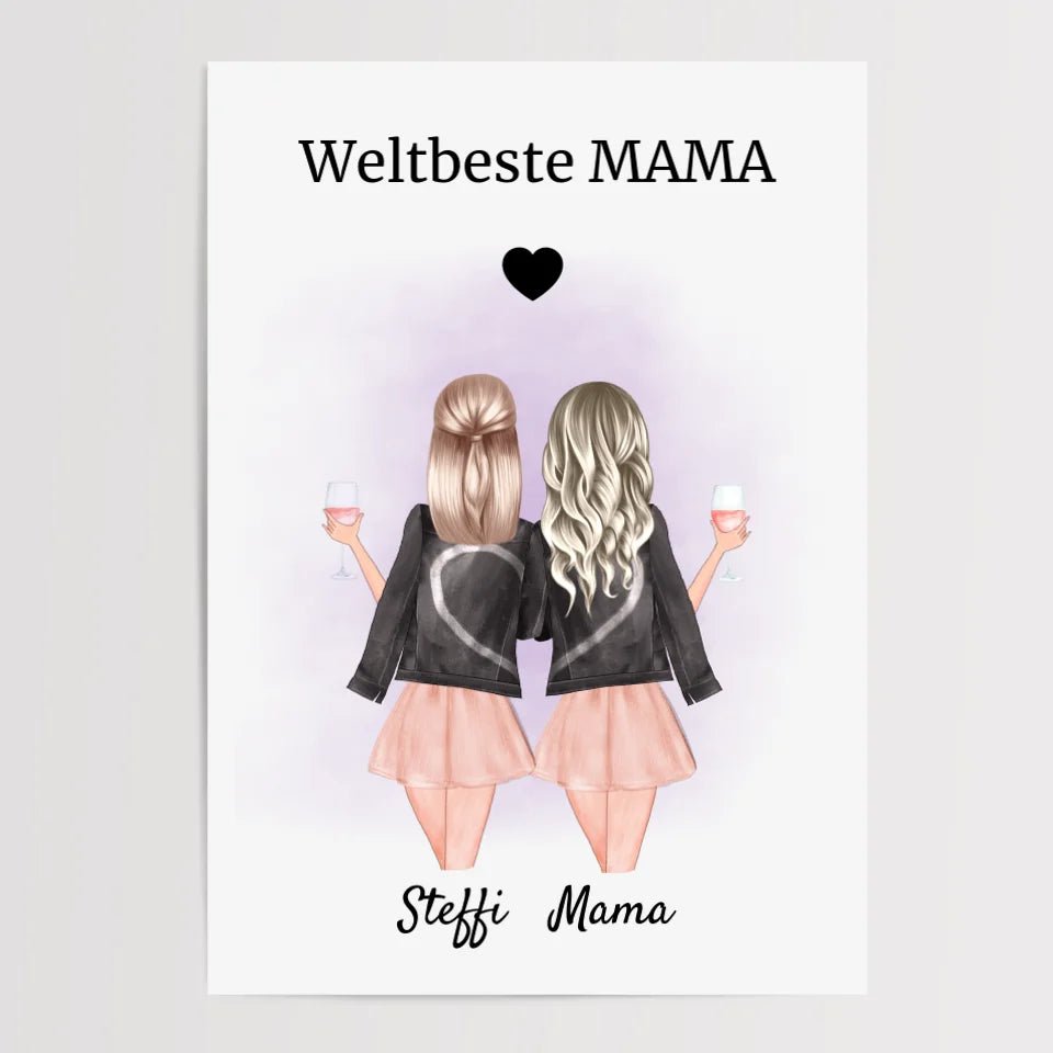 Bild Mutter Tochter Geschenkidee personalisiert - Cantty