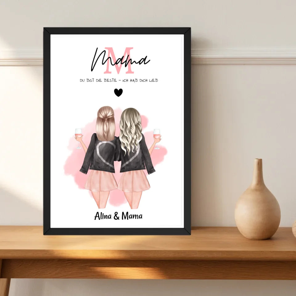 Poster Mutter Tochter personalisiert - Cantty