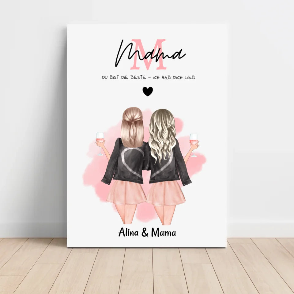 Poster Mutter Tochter personalisiert - Cantty