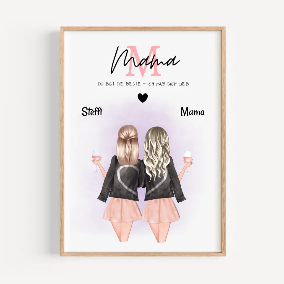 Mutter Geschenk von Tochter Poster Illustration - Cantty