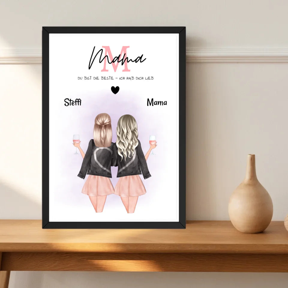 Mutter Geschenk von Tochter Poster Illustration - Cantty