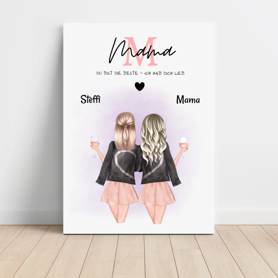 Mutter Geschenk von Tochter Poster Illustration - Cantty