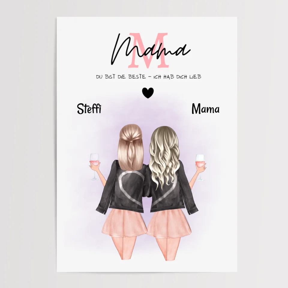 Mutter Geschenk von Tochter Poster Illustration - Cantty