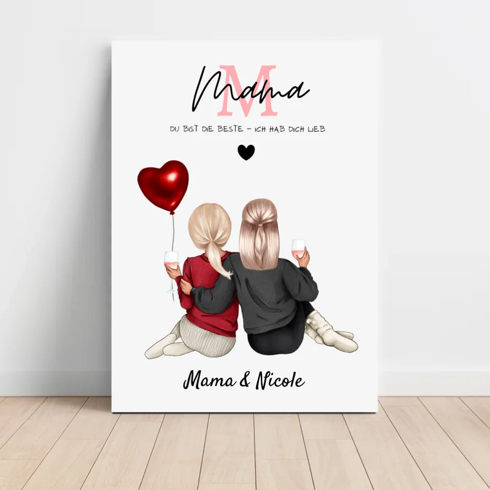 Personalisiertes Poster Mutter Tochter - Cantty