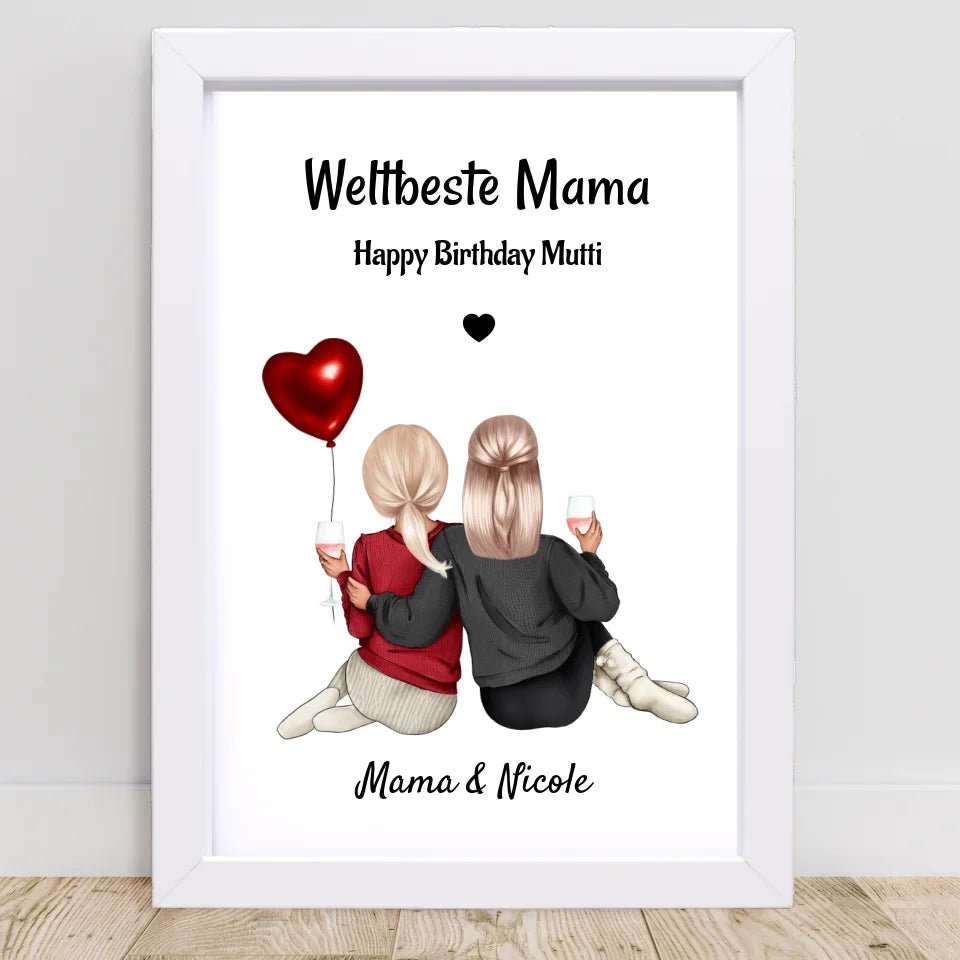 Kurzfristiges Mutter Tochter Poster Geschenk Last Minute gestalten - Cantty