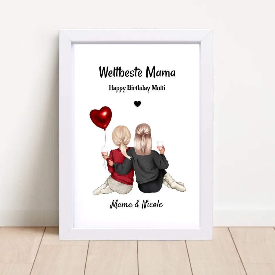 Kurzfristiges Mutter Tochter Poster Geschenk Last Minute gestalten - Cantty