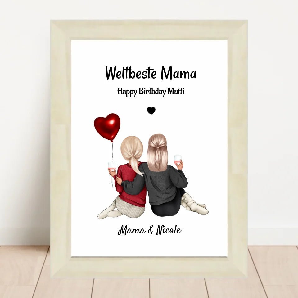 Kurzfristiges Mutter Tochter Poster Geschenk Last Minute gestalten - Cantty